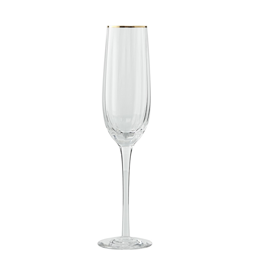 champagneglas med guldkant