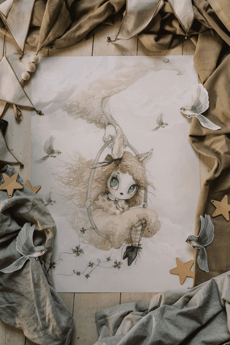 Miss Annie poster 50x70 cm, Mrs. Mighetto