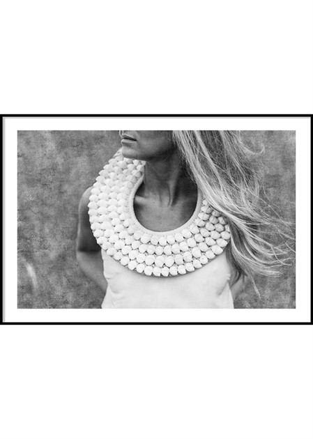 Woman with necklace poster