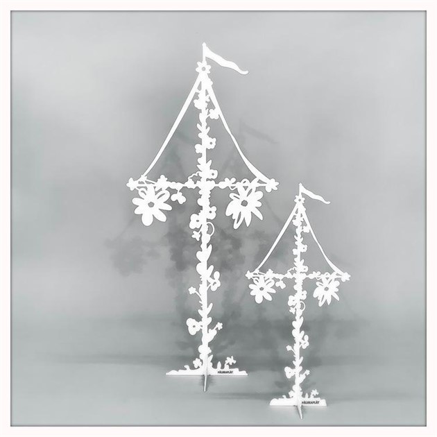 midsommarstång liten vit 2