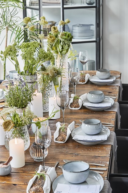 Rustic pelarljus vit H12.5 cm 4/4