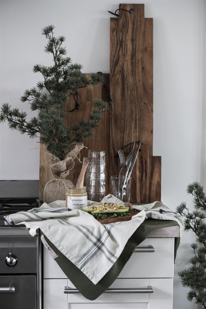 Handduk Mynte mörkgrön stickad 5