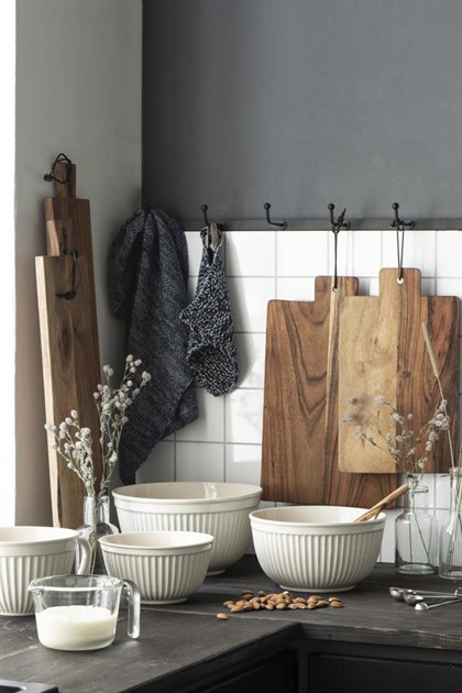 Kökshandduk Mynte mörkblå melange 2