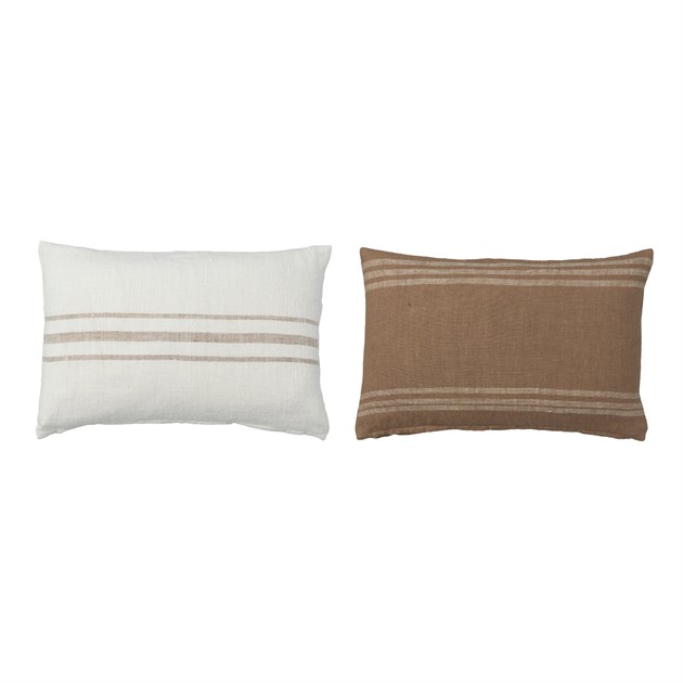 Kuddfodral vit/beige 1/6